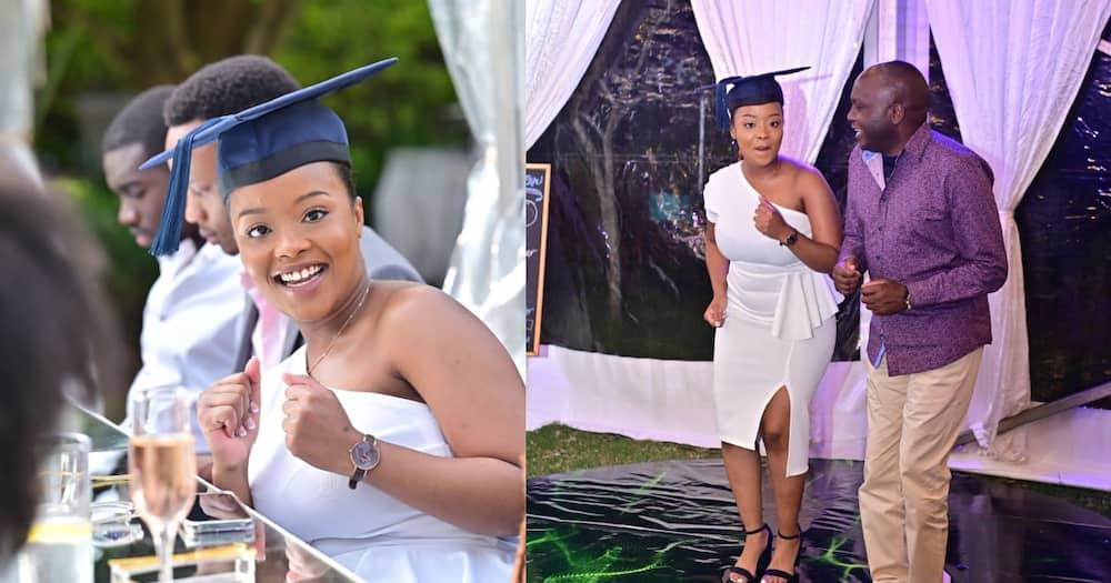 Donald B Kipkorir overjoyed as daughter graduates from university.