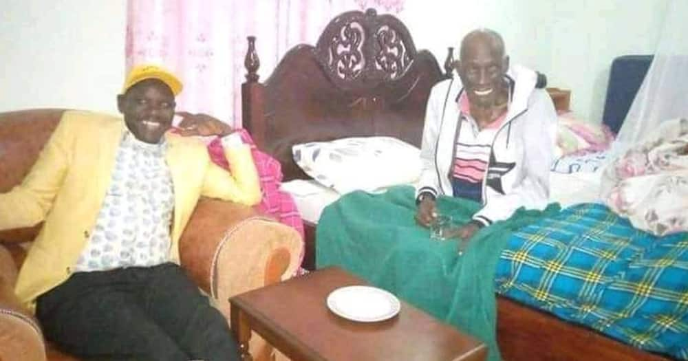 Politician Jonathan Bii visits ailing tycoon Jackson Kibor at his Uasin Gishu home.