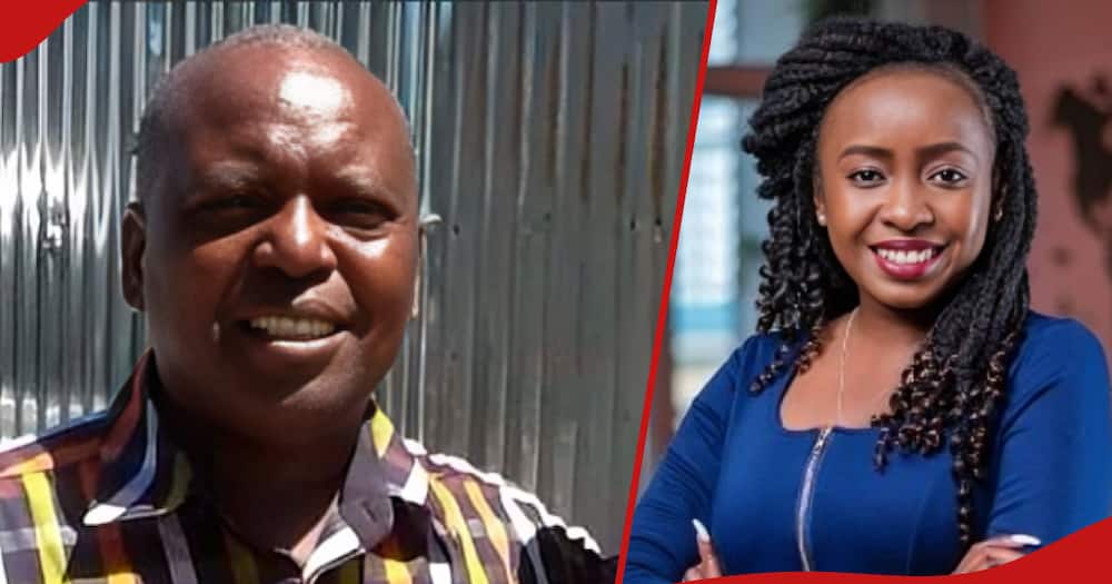 Monica Kimani's father (left frame) and Jacque Maribe (right frame). He has opposed decision to appeal Maribe's acquittal.