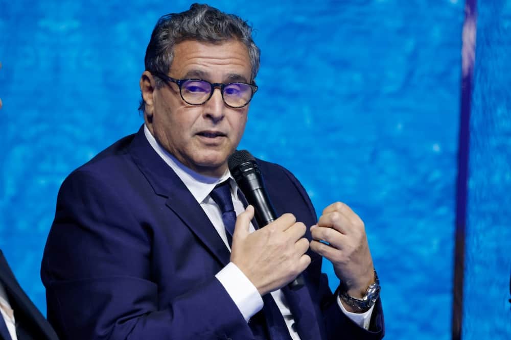 Morocco's Prime Minister Aziz Akhannouch, pictured on February 11, 2022 in the French city of Brest