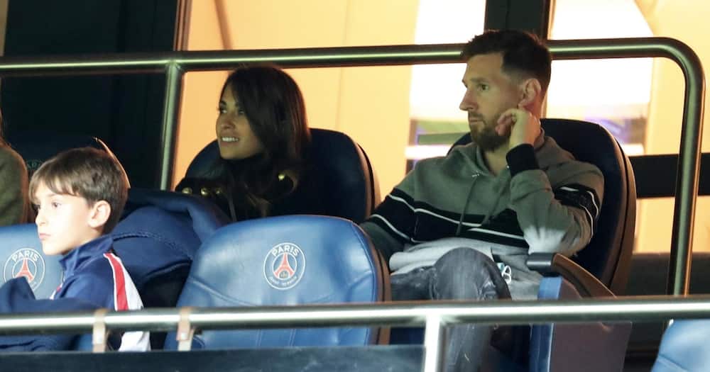 Lionel Messi and wife