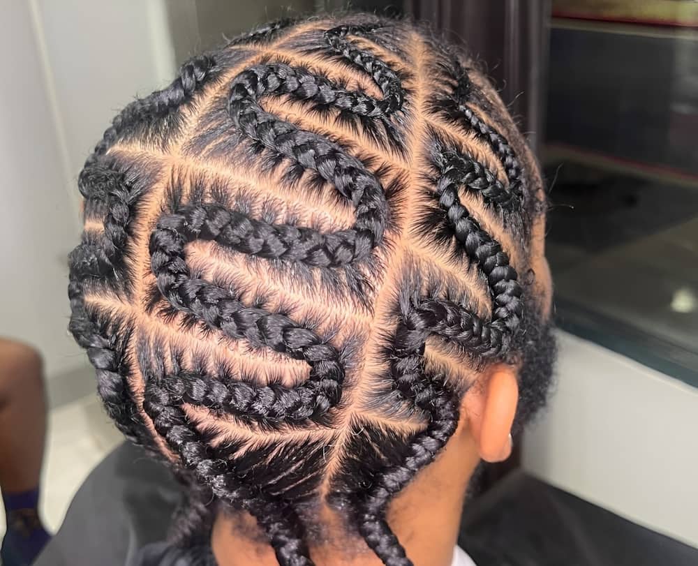 Zig Zag all-back hairstyles