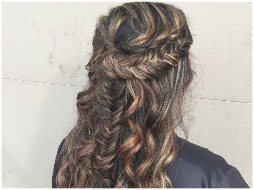 Fishtail hairstyles for braids