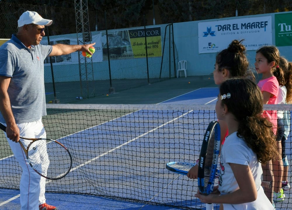 Nabil Mlika coaches the next generation of tennis players in Tunisia