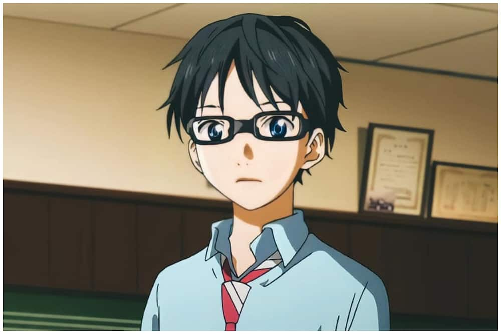 male anime characters with glasses and black hair