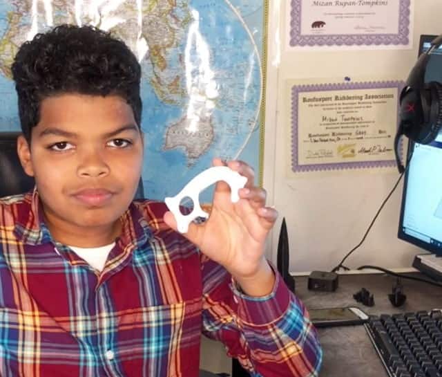 Young boy, 12, invents device to protect parents against Covid-19
