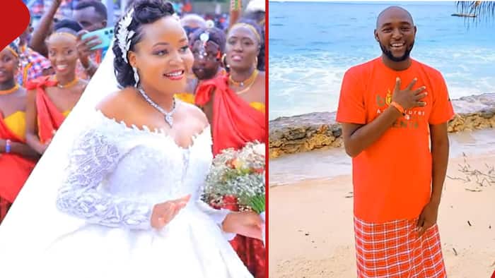 Stephen Letoo's Wife Shyly Writes Hubby's Name on Beach During Honeymoon in Zanzibar