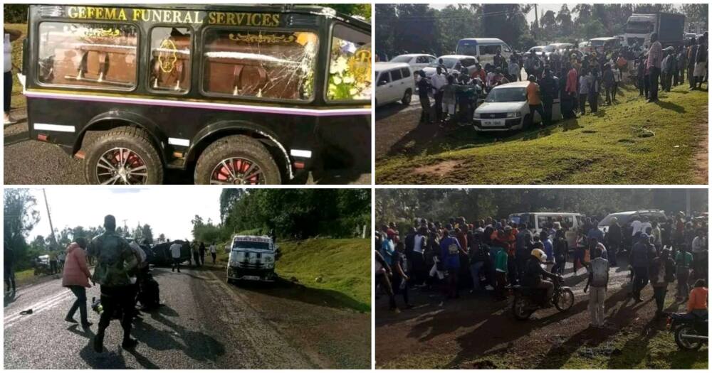 Gari Lililokuwa Limebeba Maiti ya Msanii wa Ohangla Aliyeaga Dunia katika Ajali, Laua Bodaboda