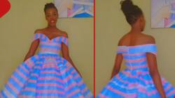 Kenyan Lady Impresses after Skillfully Making Ball Gown Out of Carrier Bags: "Absolutely Gorgeous"