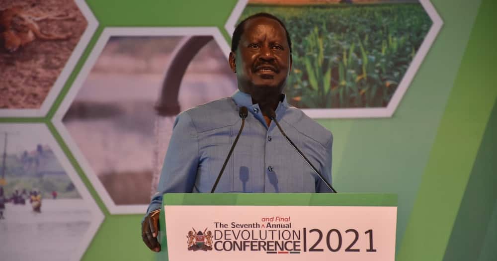 Raila Odinga said Kenya's economic growth is pegged on addressing climate change.