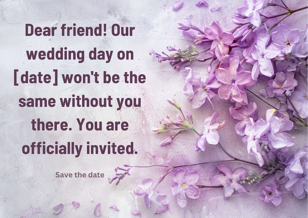 Wording for informal marriage invitation cards