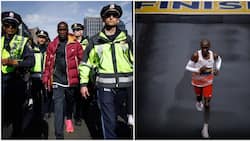 Eliud Kipchoge: Photo of Marathon King Being Escorted by White Policemen in Boston Goes Viral