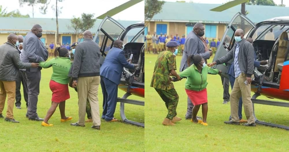 The woman blocked by security officers from reaching Fred Matiang'i said she wanted to pass him a message and was not after money.