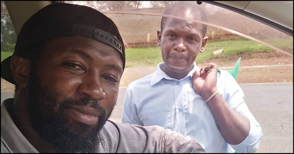 Journalist Man Karis with Wilson Ochuti