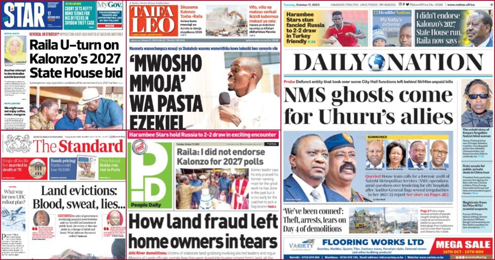Kenya Newspapers Review, October 17