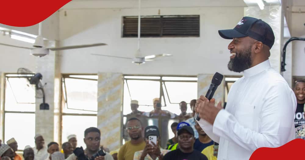 Hassan Joho speaking at an event in Malindi on Saturday, March 23.