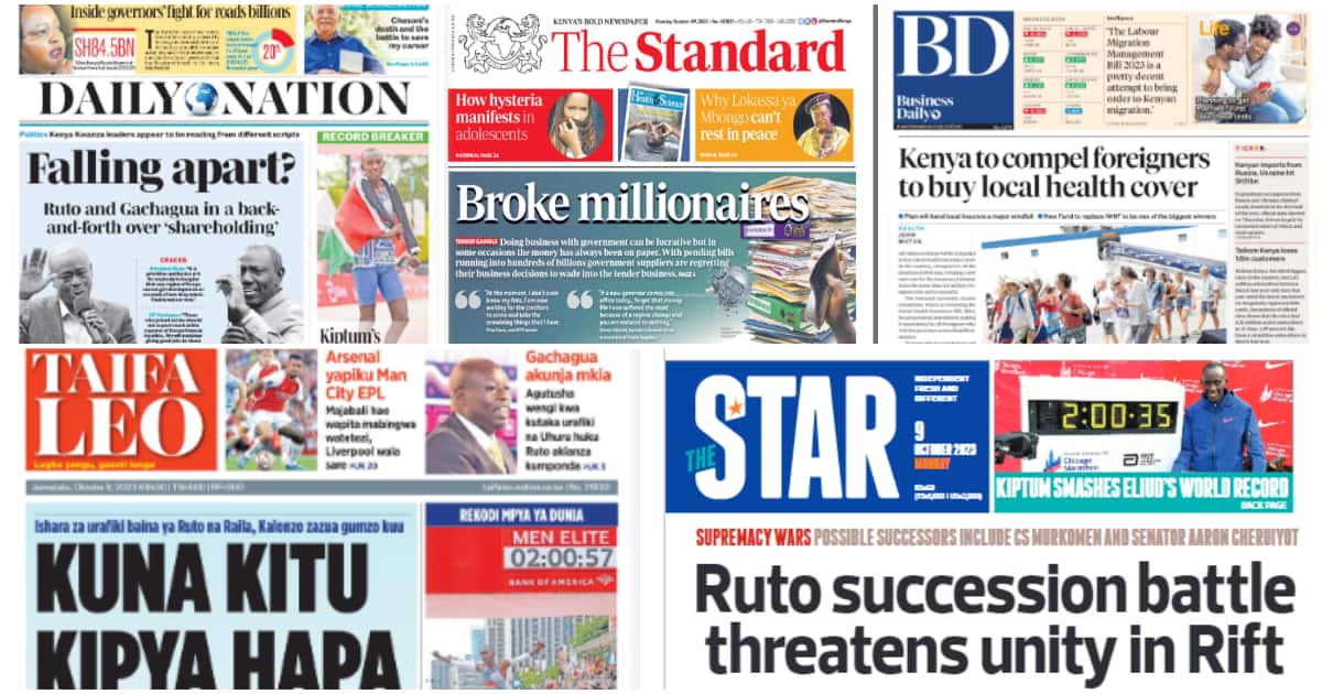 Kenyan Newspapers Review: Looming Fallout as Ruto, Gachagua Differ on ...
