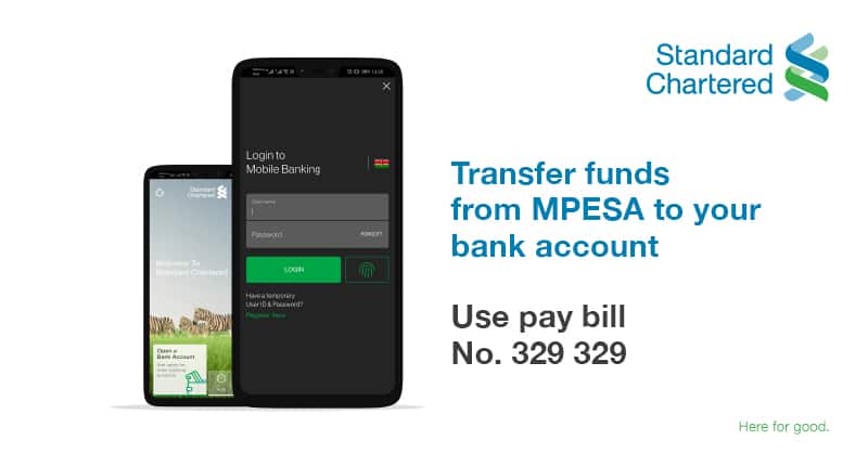 How to transfer money from M-Pesa to Standard Chartered Bank account