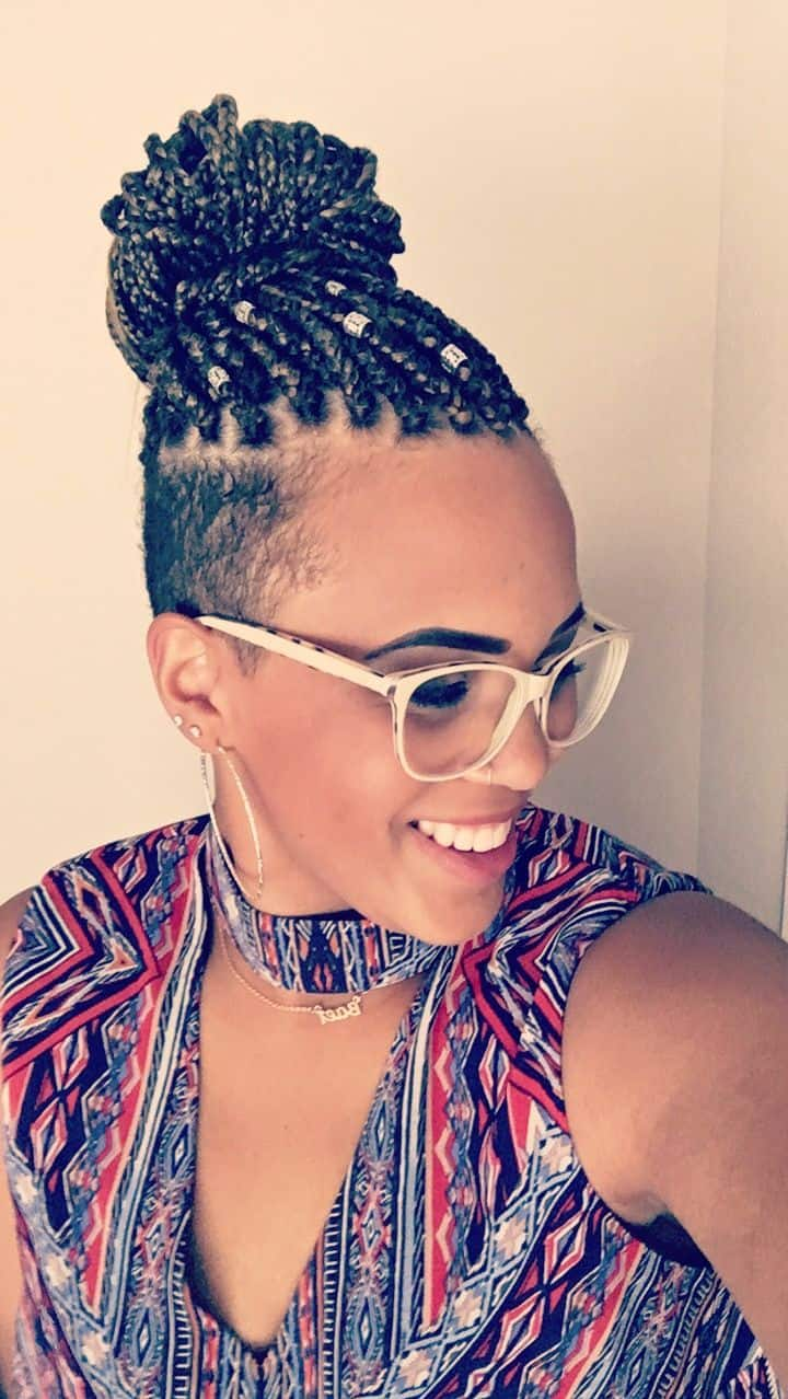 Cornrows with shaved sides