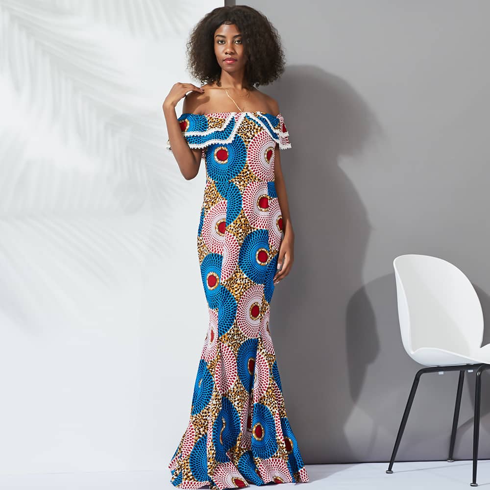 Trending kitenge long dresses designs