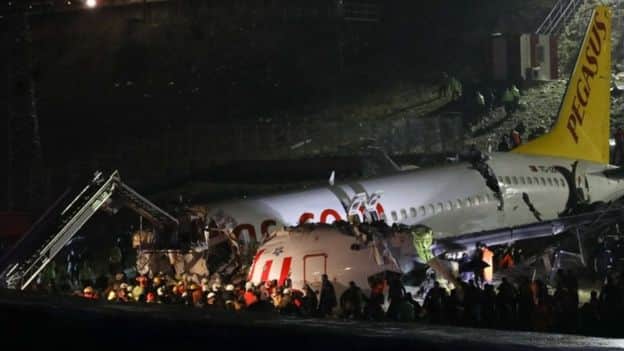 Three people dead, 179 injured as Boeing 737 plane skids off runway