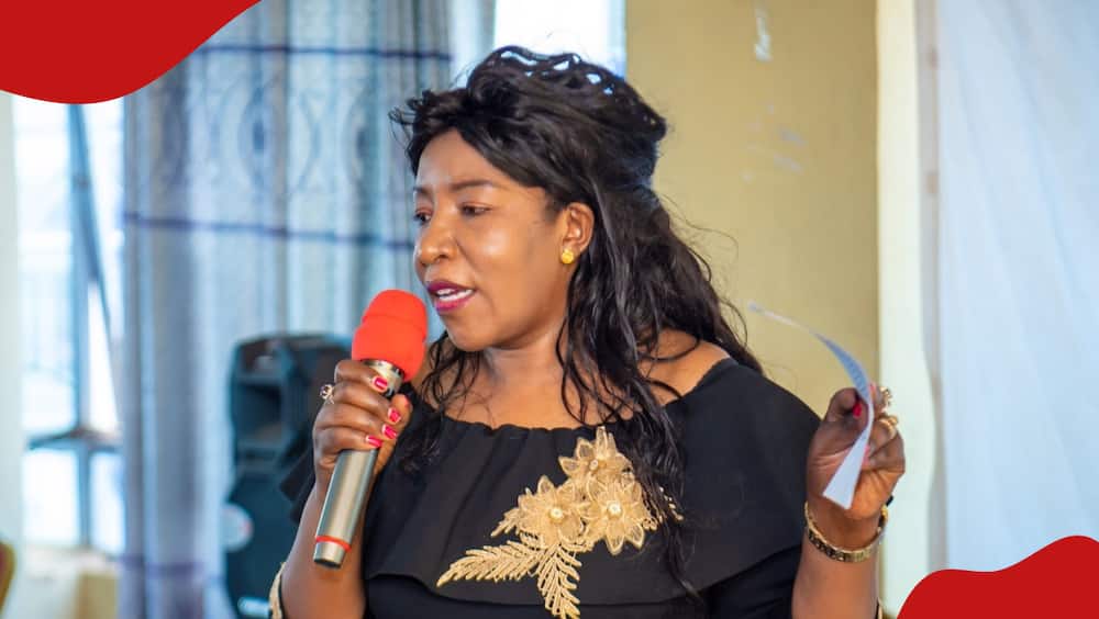 Agnes Kagure speaking at a public function