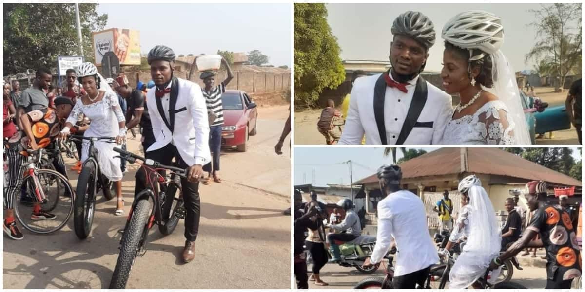 Photos of couple who got married in bicycle-themed wedding go viral -  Tuko.co.ke