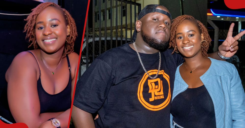 DJ Joe Mfalme's wife (l) poses for a photo, the deejay (r) and his wife during their happy days.
