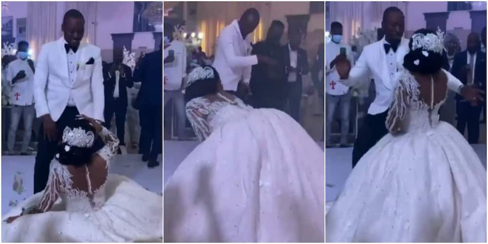 The bride has got people talking on social media with her dancing skills
