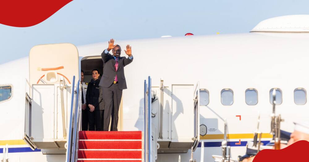 President William Ruto while departing Washington DC.