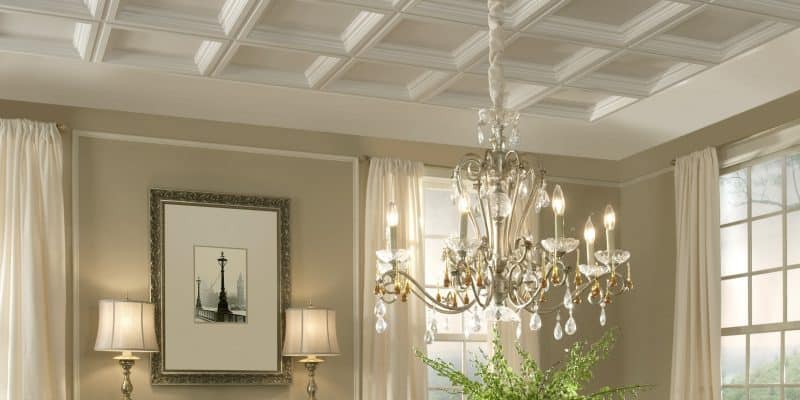 Stunning coffered ceiling