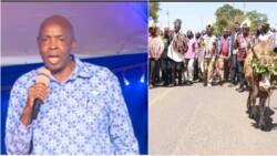 Magoha's Burial: Ezekiel Machogu Forced to Cut Short Speech as Raila Odinga Arrives