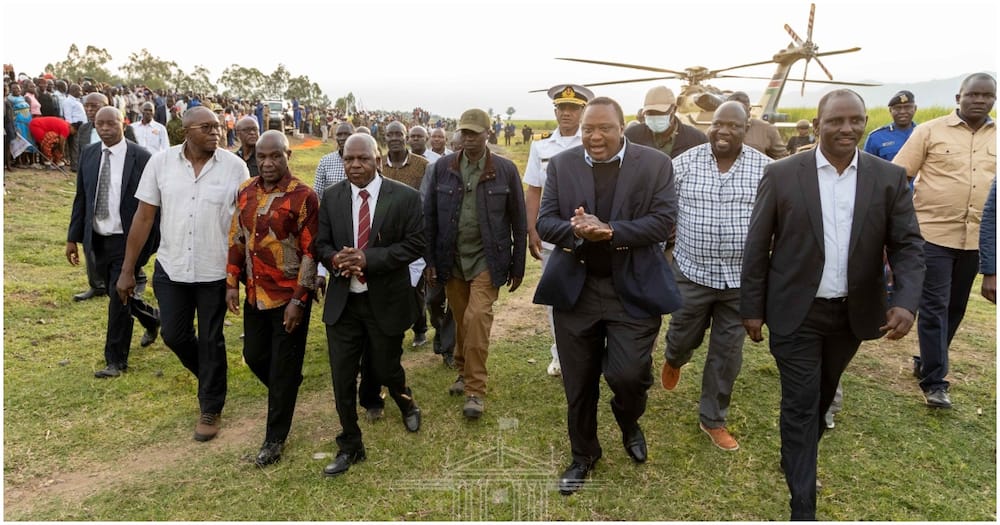 Uhuru Kenyatta and his team.