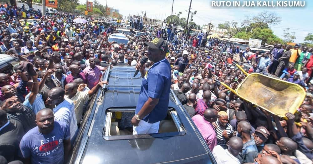 Deputy President William Samoei Ruto's rally in Kisumu.