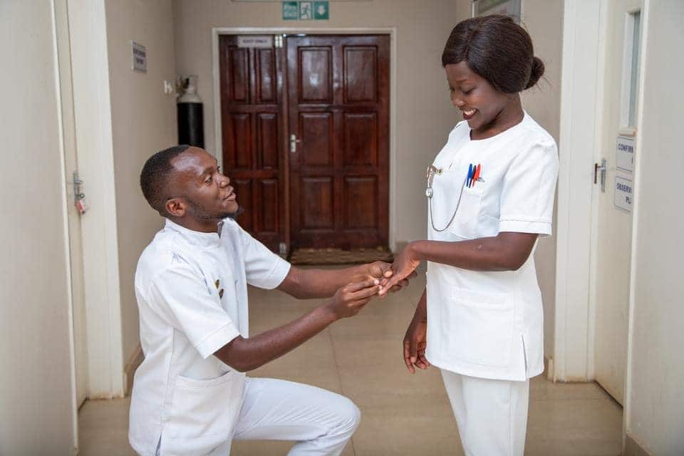 Nurses share their bond of love in cute pre wedding photos inside hospital