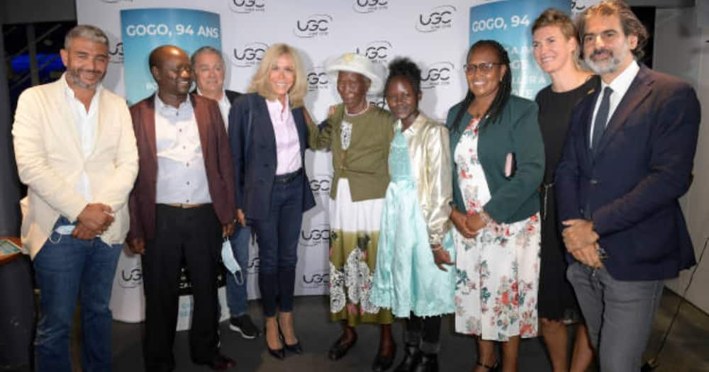 Priscilla Tarkwen Sitienei aka Gogo (in white hat) during the launch of her book titled 'gogo' in France.