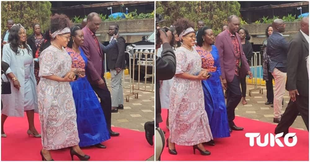 Martha Karua Stuns in Lovely Blue Kitenge at Azimio La Umoja's Meeting at KICC