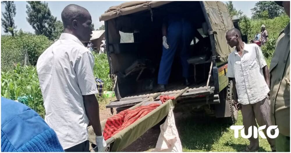 A Migori family surrendered their kin's body to police. Photo: Sarah Zadock/TUKO.co.ke.