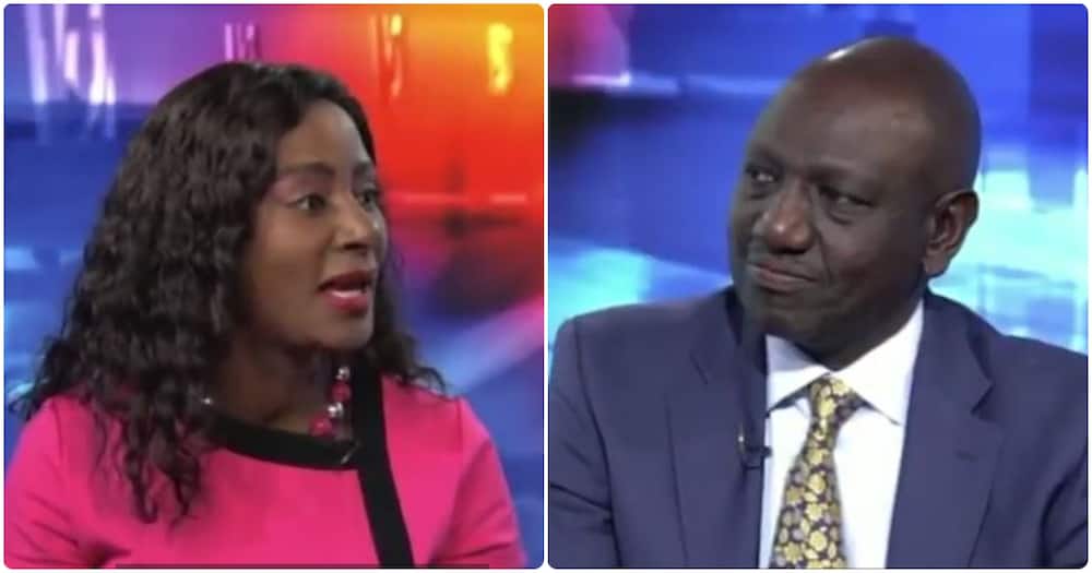 William Ruto (r) is on a tour of the US.