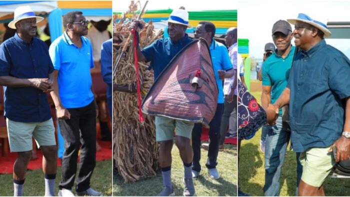 Homa Bay: Raila Odinga Steps out in Pair of Shorts as He Attends Boat Racing, Wrestling