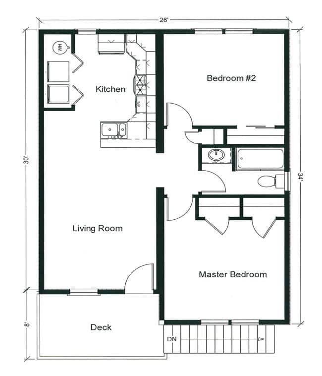 3 room house plans