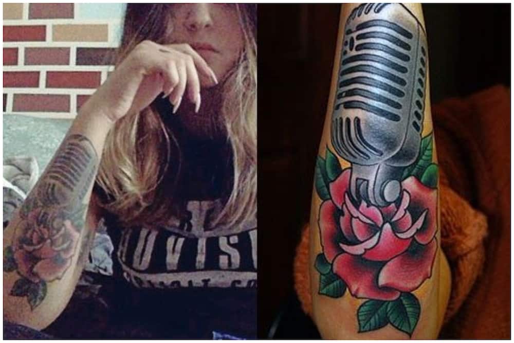 Women's music tattoo