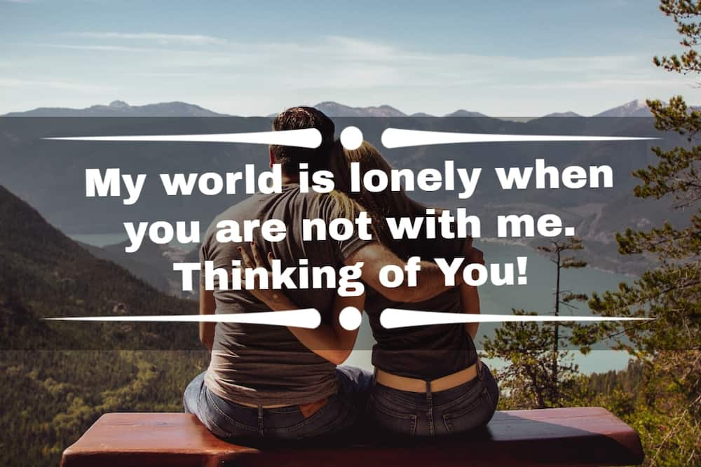 100 romantic thinking about you quotes and messages for her - Tuko