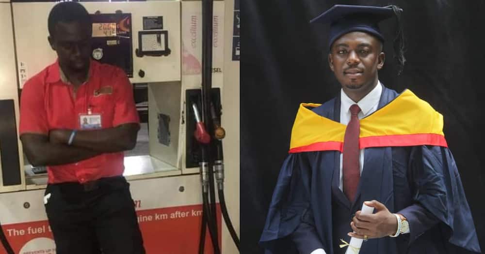 Man narrates how he worked as a petrol station attendant to sponsor himself throughout the university.