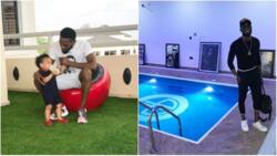 Photo of Nigerian singer Dbanj's residential swimming pool where his son drowned