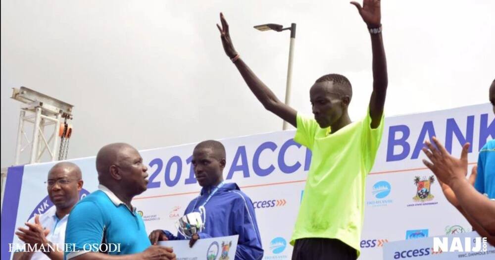 Kenya's Abraham Kiptum wins Lagos City marathon for the second time and he looks happy