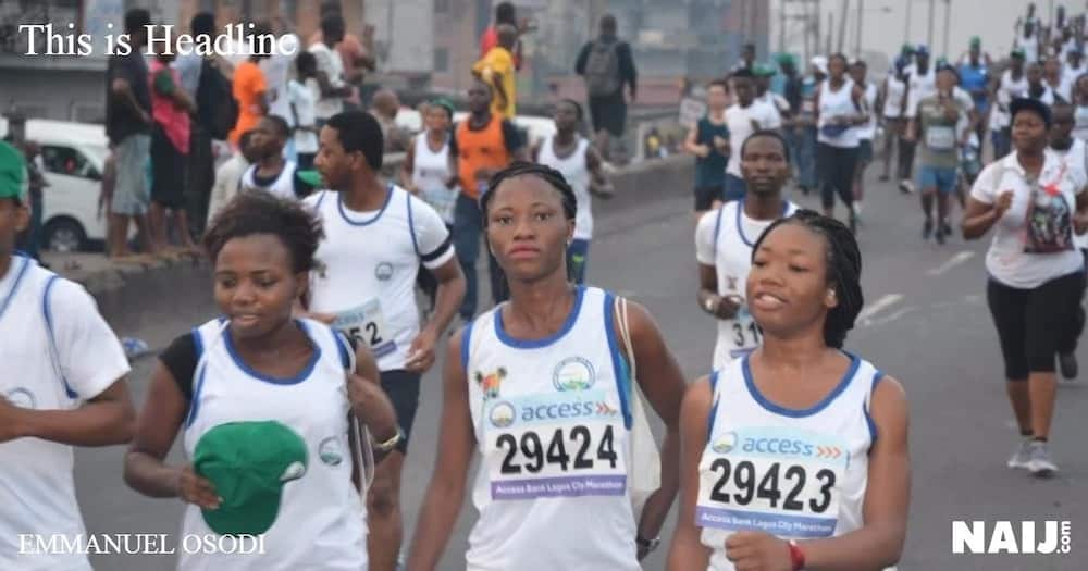 Female Athletes at 2017 Lagos city marathon. Photo credit: Emmanuel Osodi